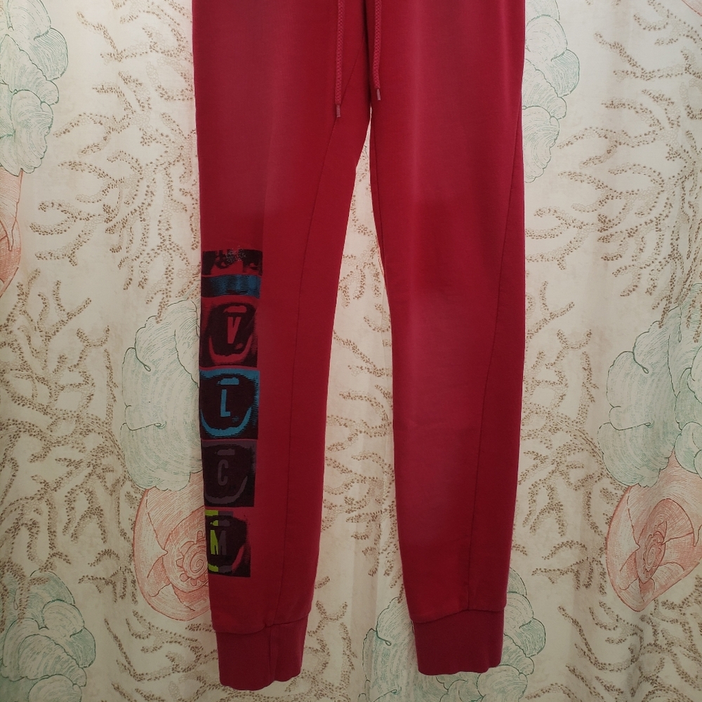 Pink volcom sweatpants